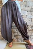 Lalli Damask Classic Tapered Barrel Leg Pant Chocolate
